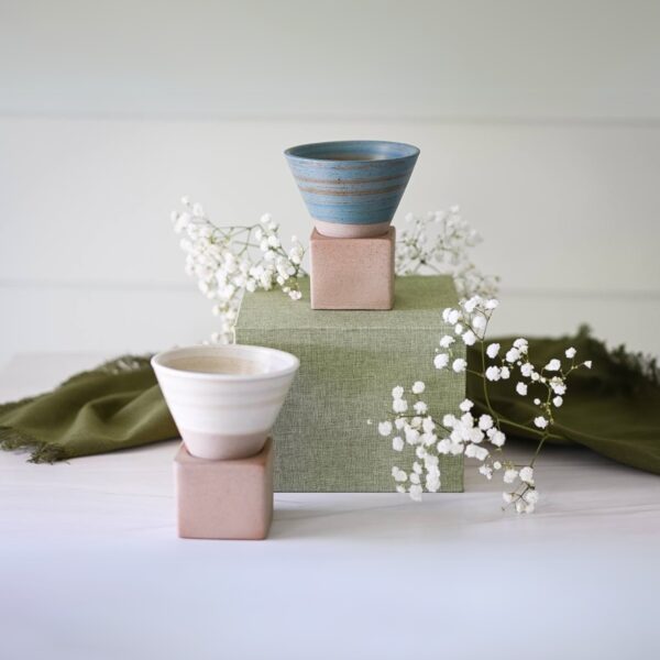 Blue Coffee Mug with Base - 6.8 oz/200ml