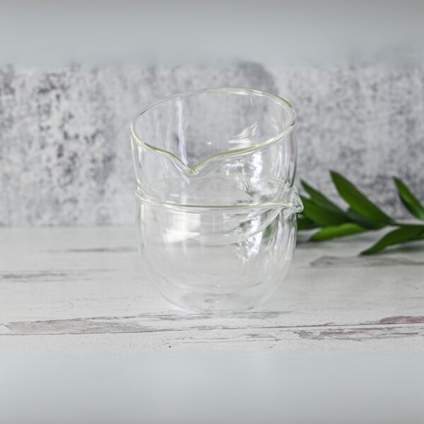 Double Sided Glass Bowl with Spout Set