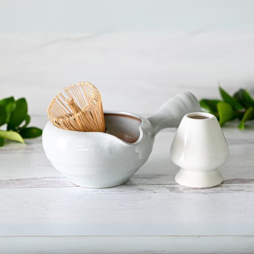 Gray_Spouted_Matcha_Bowl_with_Textured_Handle_Set_b968671f-efce-437f-b239-b5b3120ea26a Gray Spouted Matcha Bowl with Textured Handle Set