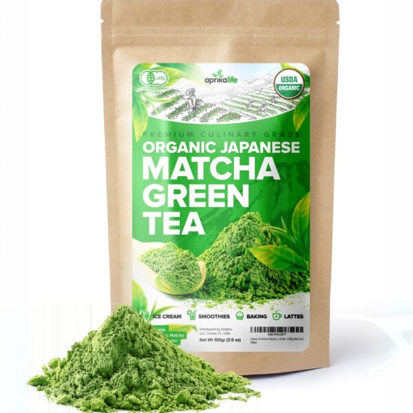 Organic Japanese Matcha Green Tea Powder, 100g