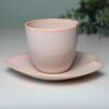 Pink LOVE Ceramic Tea Cup with Saucer