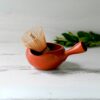 Red Flowers Matcha Bowl with Spout Set