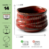 Meisen Red Matcha Bowl