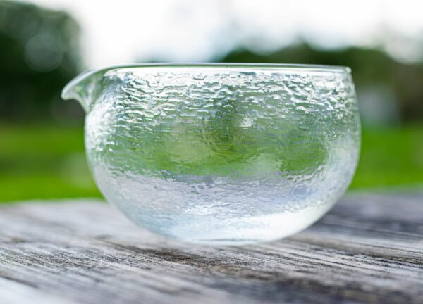 Textured Spouted Glass Bowl